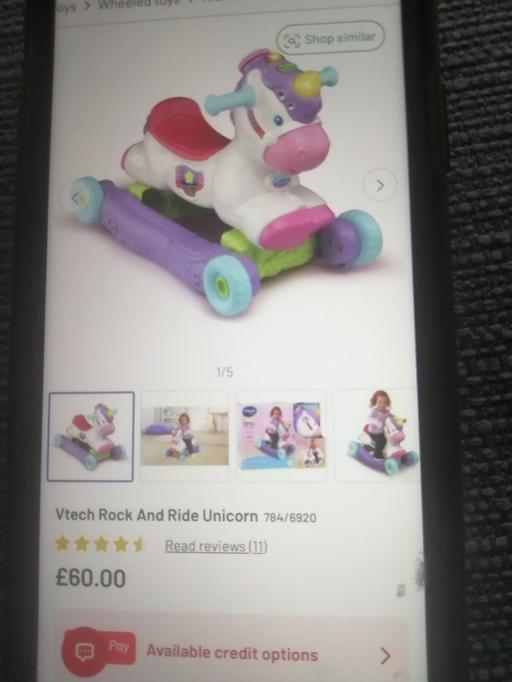  — Vtech interactive ride/rock kids unicorn