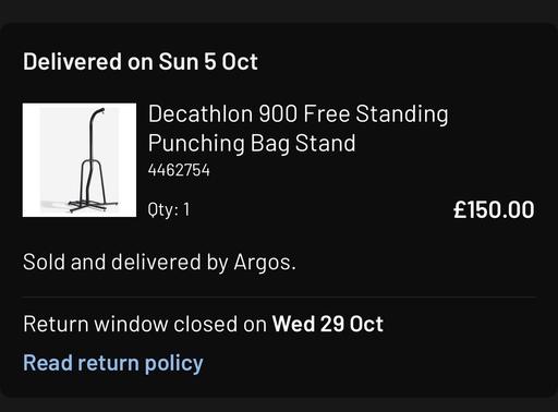  — Punch bag stand