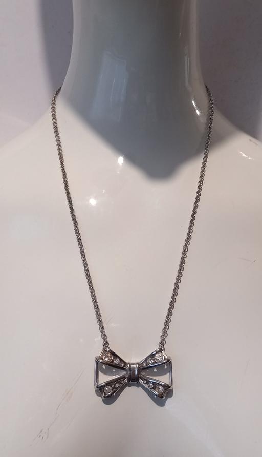  — Ted Baker Silver Crystal Bow Pendant Necklace