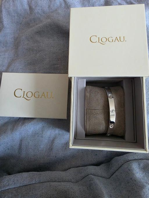  — clogau silver bangle with topaz