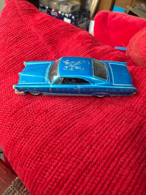  — Hot wheels 65 borneville die cast car blue