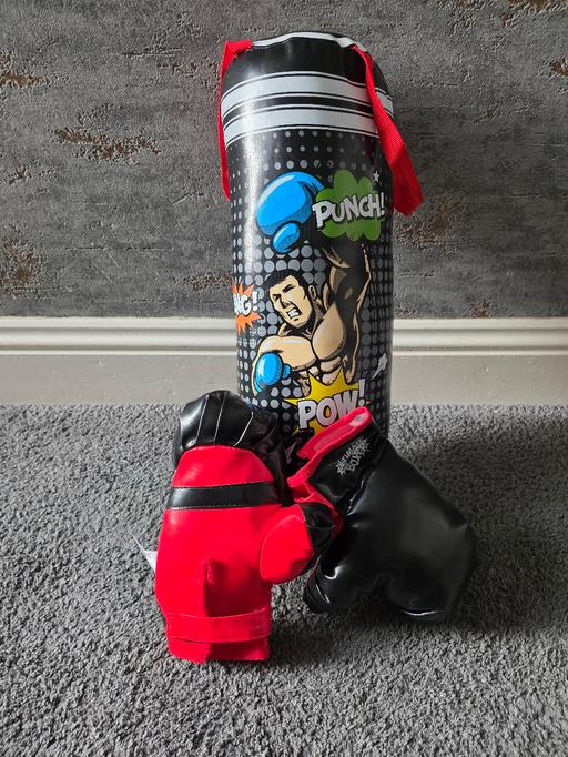  — boxing gloves and punch bag