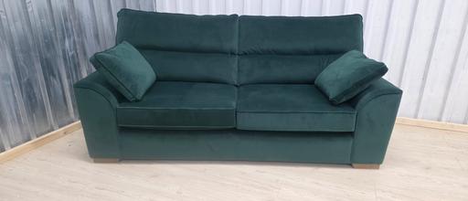  — Next Stamford Highback Green Velvet 3 Seater