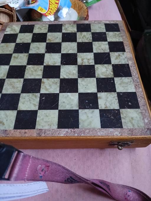  — chess set in wooden box