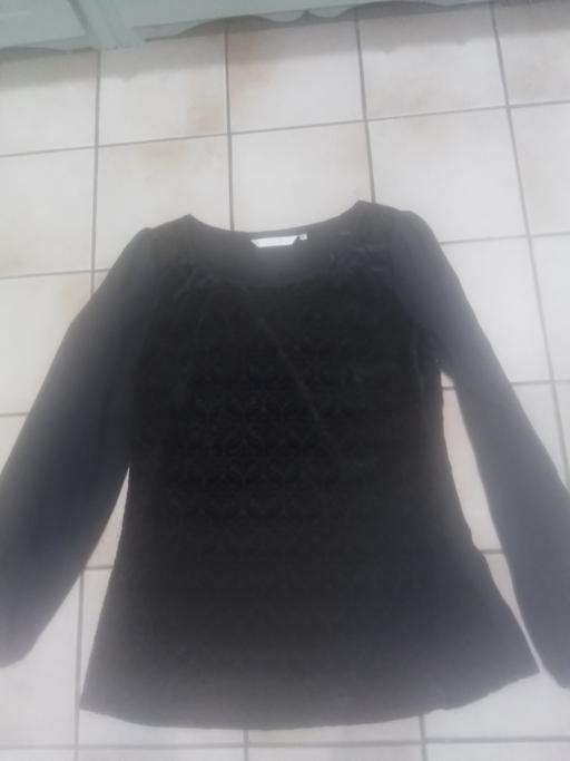  — LADIES BLACK TOP SHEER,SLEEVES