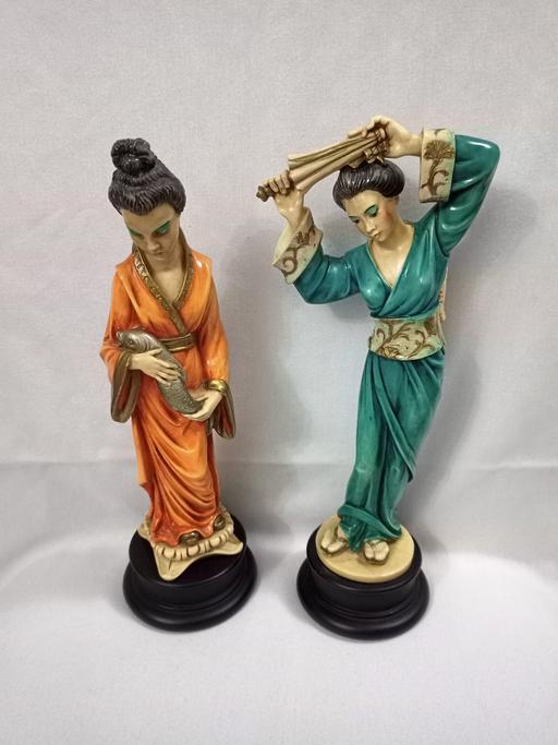  — PAIR OF ARNALDO GIANNELLI GEISHA FIGURINES.