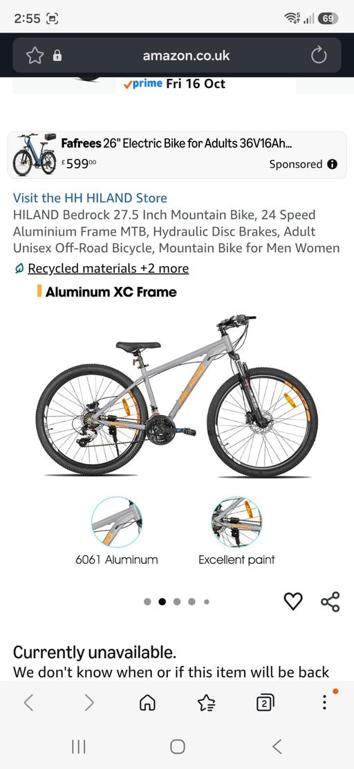  — hiland mens bedrock mountain bike