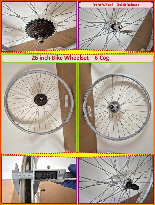  — 26 inch Bike Wheelset 6 Cog.