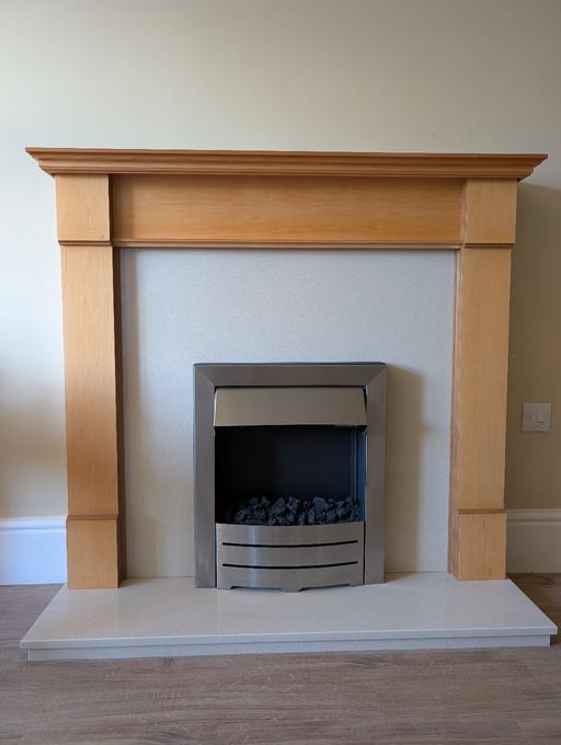  — Solid Wood and Quartz Fireplace