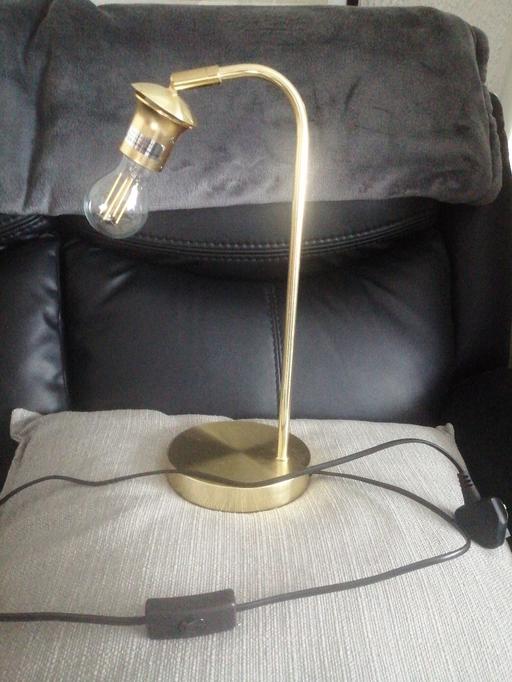  — adjustable head gold table light