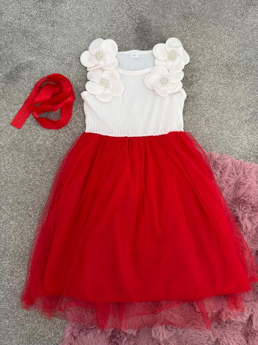  — Girls red dress with bow