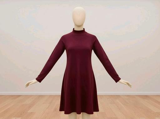  — AX Paris Burgundy Long Sleeve Mini Dress Size