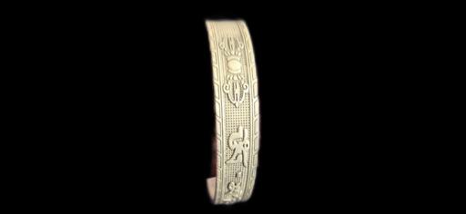  — Tibetan silver "Om mani padmi hum" bracelet