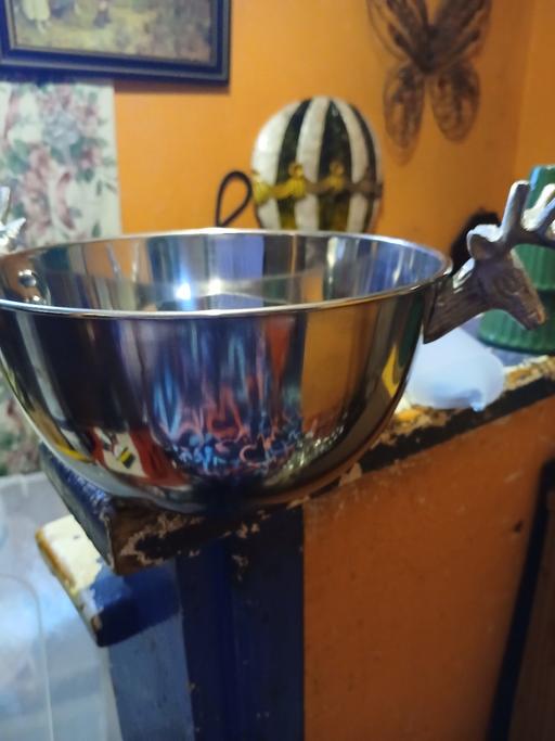  — steel xmas fruit bowl
