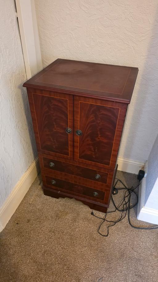  — 2 dark wood cabinets