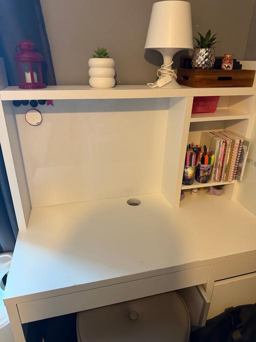  — Ikea desk with shelf unit