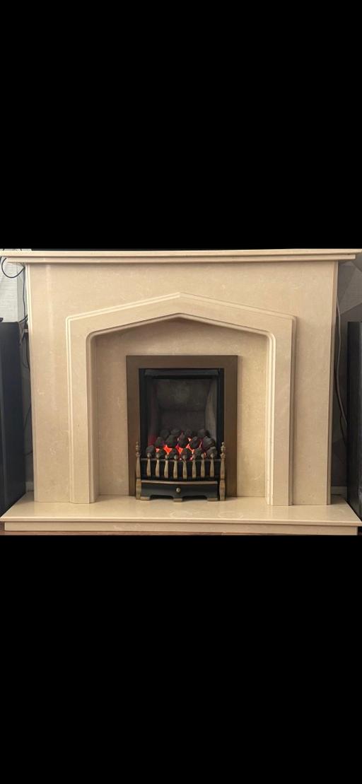  — Marble Fire place and gas fire