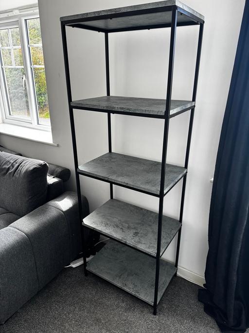  — Tall shelving unit concrete style