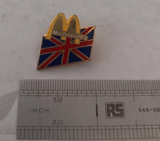  — Vintage McDonalds Union Jack Pin Badge