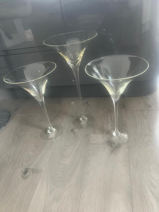 — Decorative oversized martini glasses