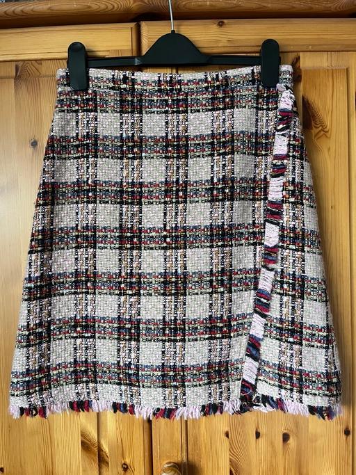  — M&S Check Wool Skirt Size 8