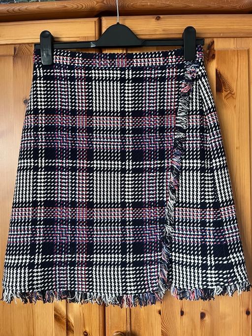  — M&S Check Wool Skirt Size 8