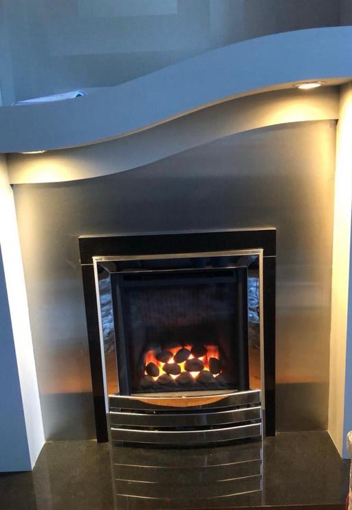  — Fire surround with black marble hearth & fire