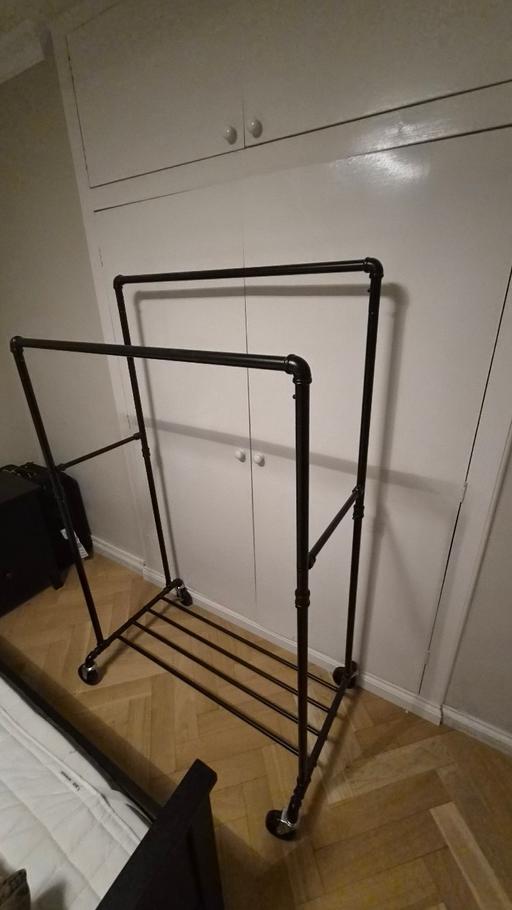  — Industrial Style Double Clothes Rail – Black