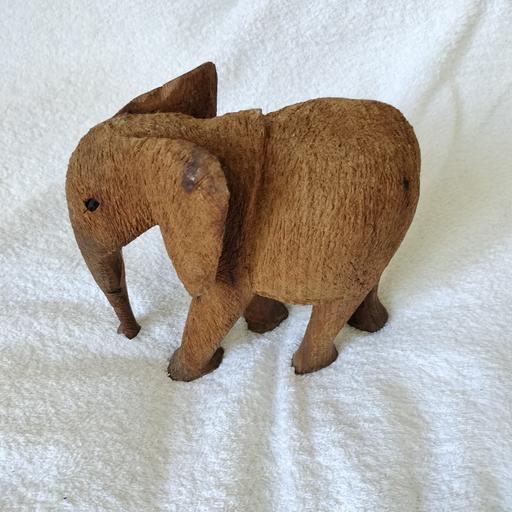  — Carved wooden elephant
