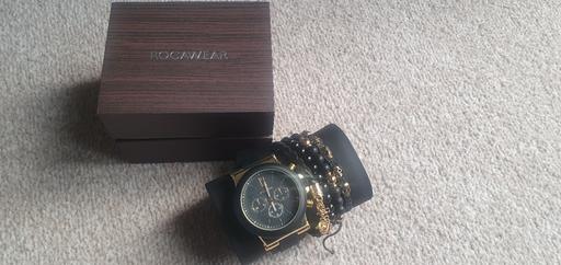  — Men's Black Watch & Bracelet Set | Brand New