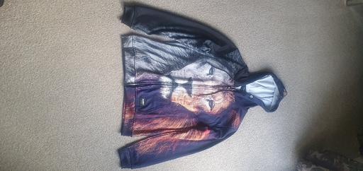  — Men's Split Face Lion Graphic Hoodie | Size M