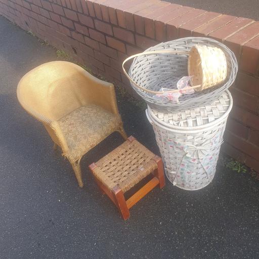  — Dolls Chair & Stool , Clothes Baskets, Good