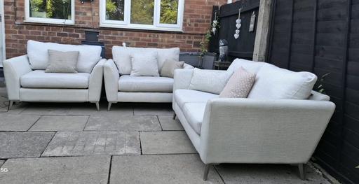  — DFS Libby Sofas.. silver/grey..2+1+1