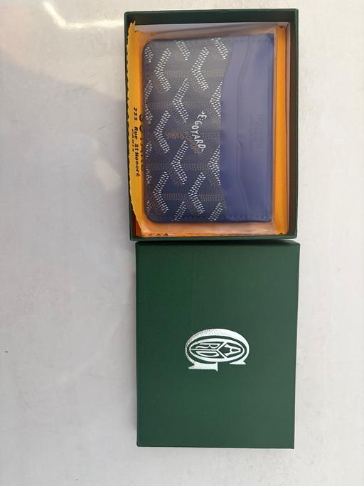  — Goyard navy blue card holder