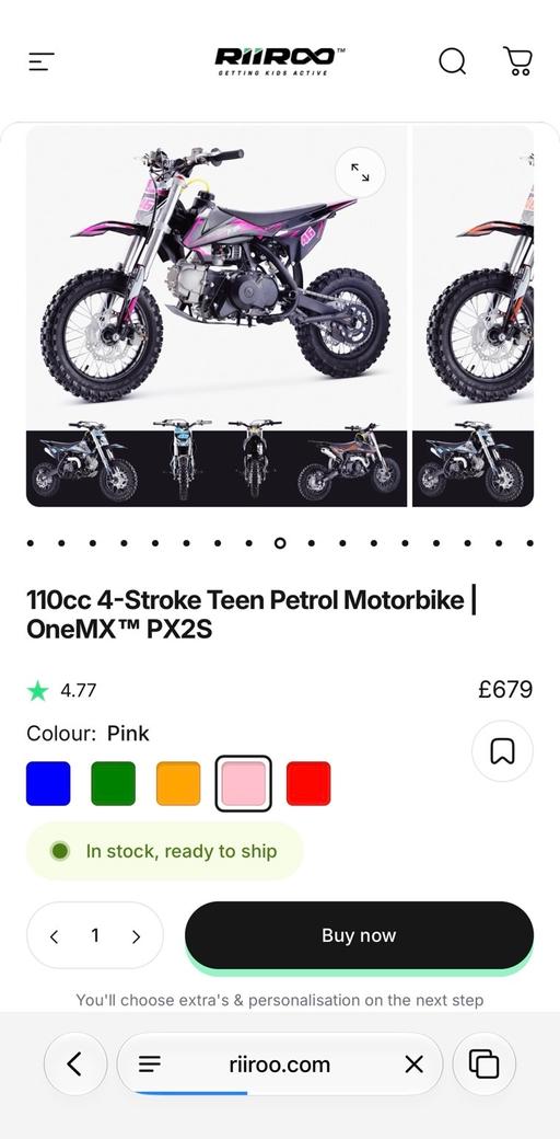  — 110cc 4-stroke OneMX PX2S