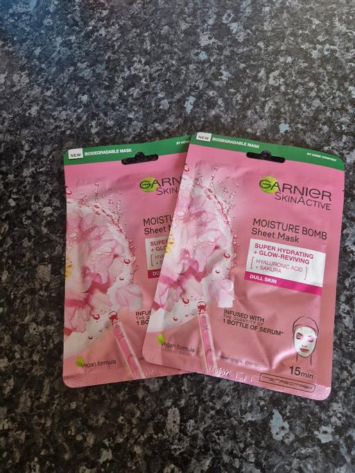  — brand new garnier face masks x2