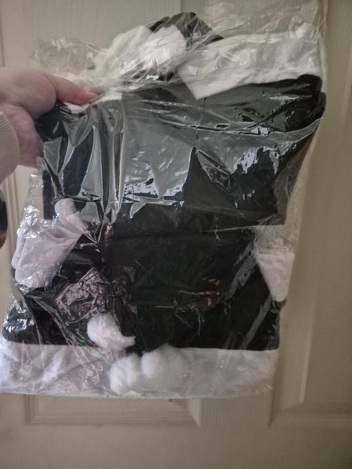 — new 12pk Xmas Black Santa Hats
