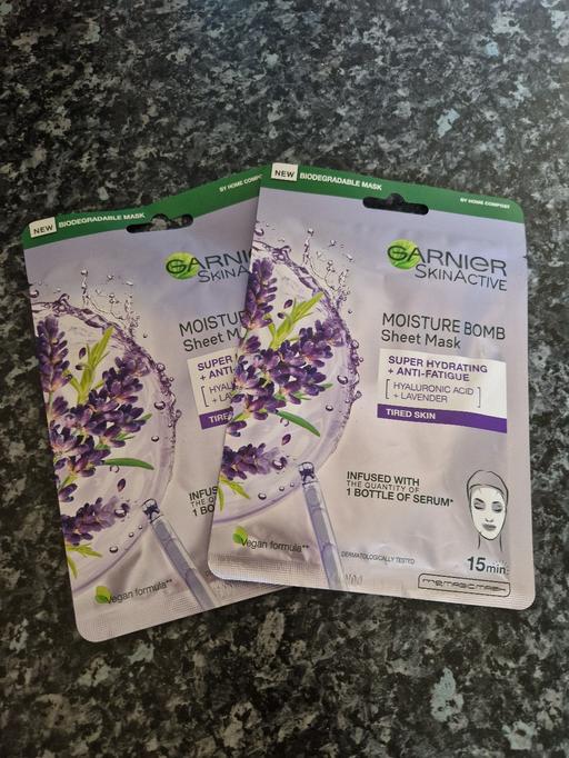  — brand new garnier face masks x2