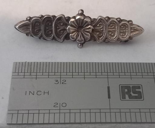  — Antique Victorian Sterling Silver Bar Brooch