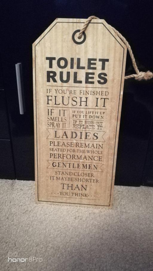  — toilet rules