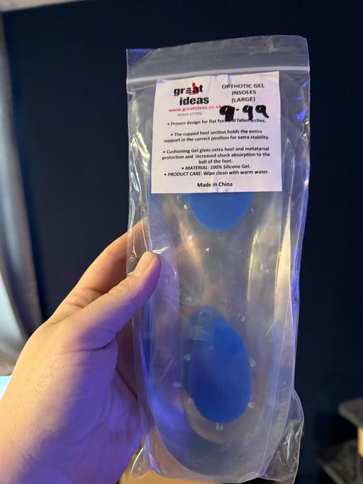  — Gel insoles - silicone