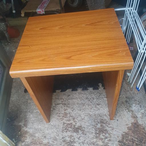  — Chunky Side Table,  18 H x 17 W x 15.D , Good