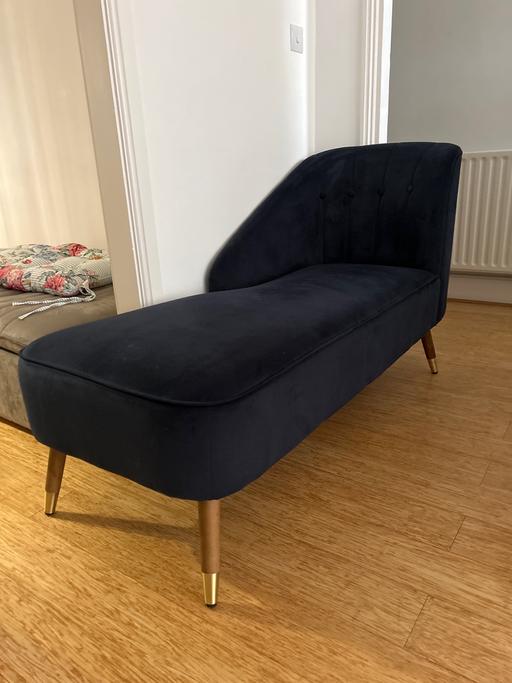  — Navy Chaise lounge