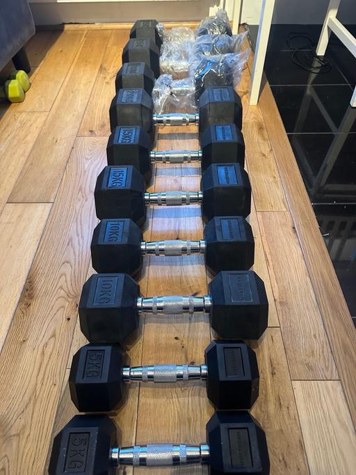  — 10 x Dumbell set + large 5 tier rack