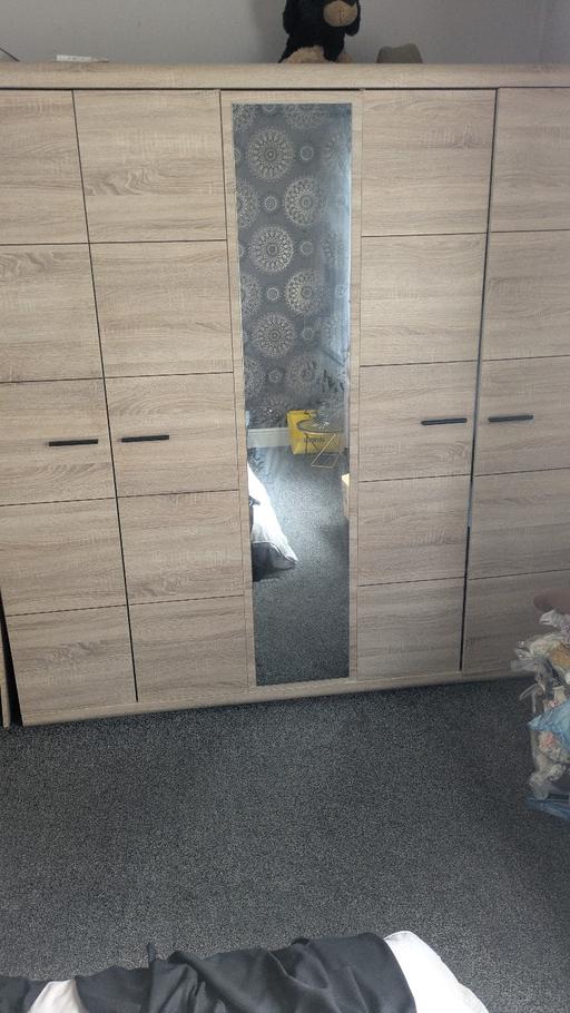  — three piece with centre mirror wardrobe