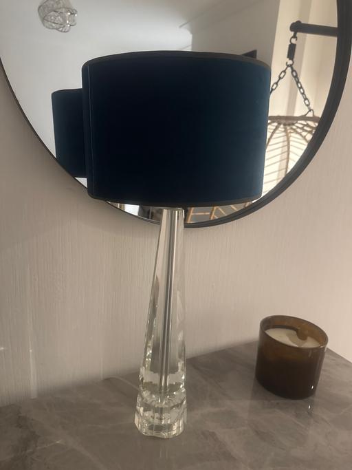  — Glass bedside lamp crystal