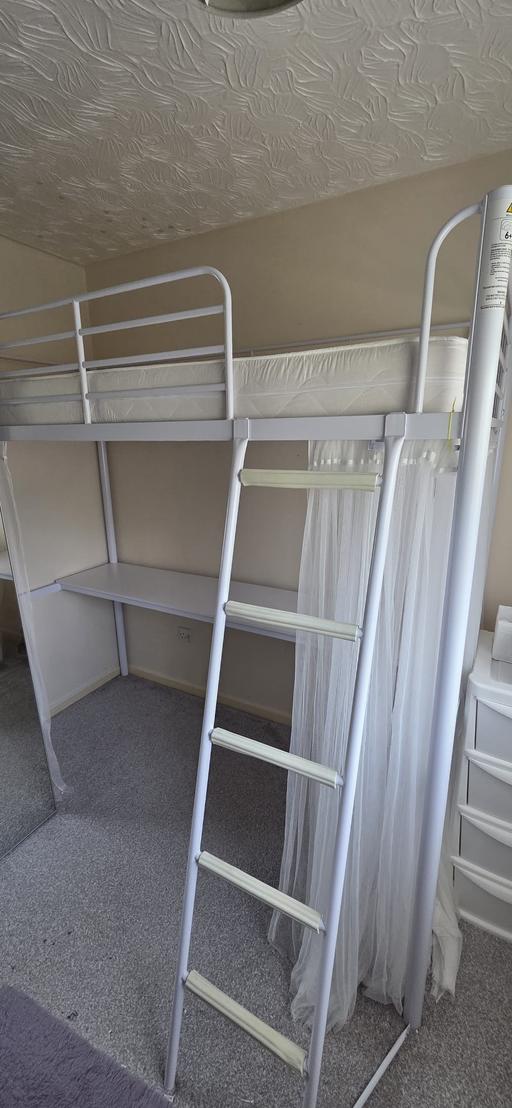  — High Sleeper bed with desk and mattress