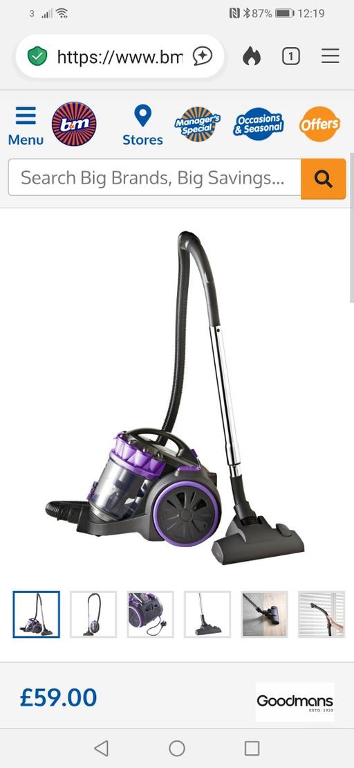  — As New Goodmans turbomax cylinder vacuum