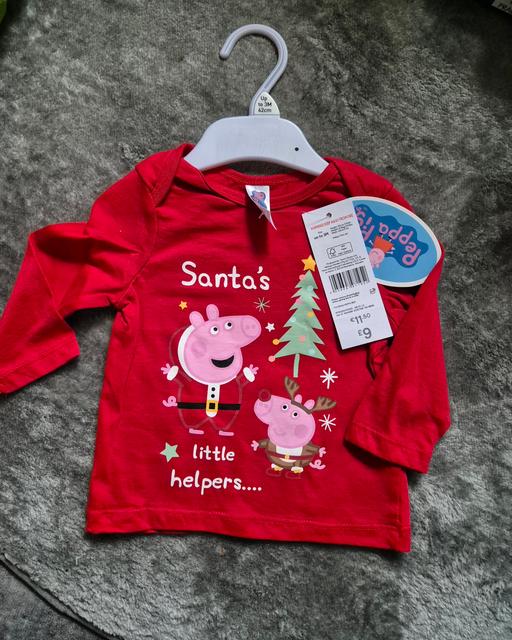  — new Baby Xmas Peppa Pig Pyjama Top