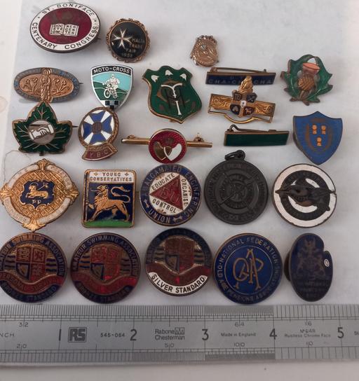  — Antique Vintage Enamel Badges Lapel Pins
